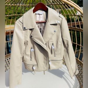 Faux leather Guess biker style jacket Size Large NWT